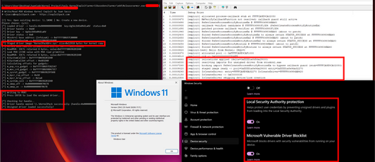 Unsigned drivers loading on Windows 11 25H2 (fully patched) by exploiting Kernel R/W primitives